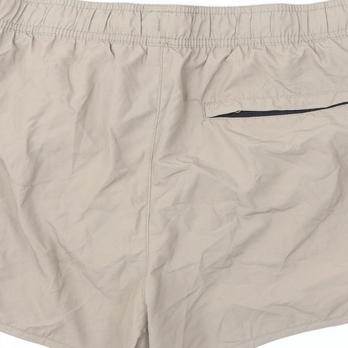H&M Womens Beige Polyester Athletic Shorts Size L Regular Drawstring