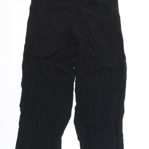 Autograph Womens Black Cupro Trousers Size 12 L30 in Regular