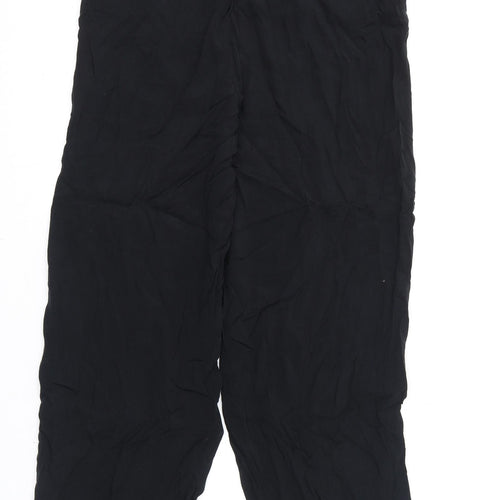 Autograph Womens Black Cupro Trousers Size 12 L30 in Regular