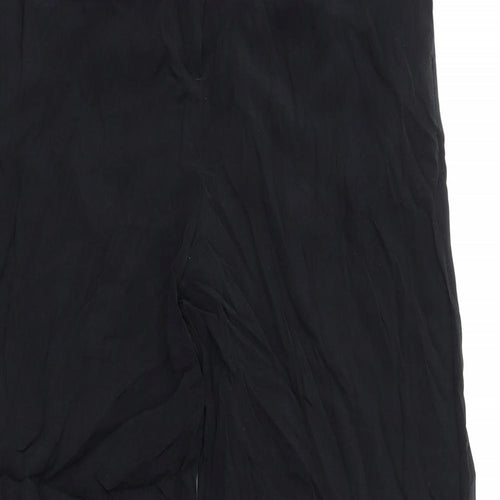 Autograph Womens Black Cupro Trousers Size 12 L30 in Regular