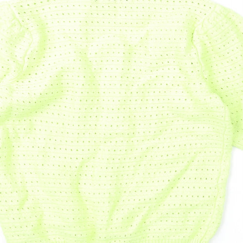 Marks and Spencer Womens Green Round Neck Cotton Pullover Jumper Size XS