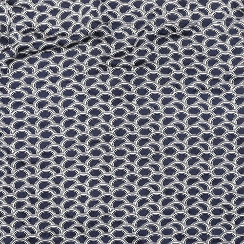 Autograph Womens Blue Geometric Polyester Basic Button-Up Size 14 Collared