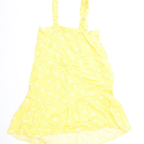 Marks and Spencer Womens Yellow Geometric Viscose Cami Dress Size 8 - Sea Shells