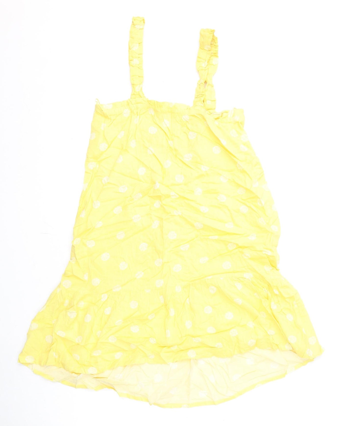 Marks and Spencer Womens Yellow Geometric Viscose Cami Dress Size 8 - Sea Shells