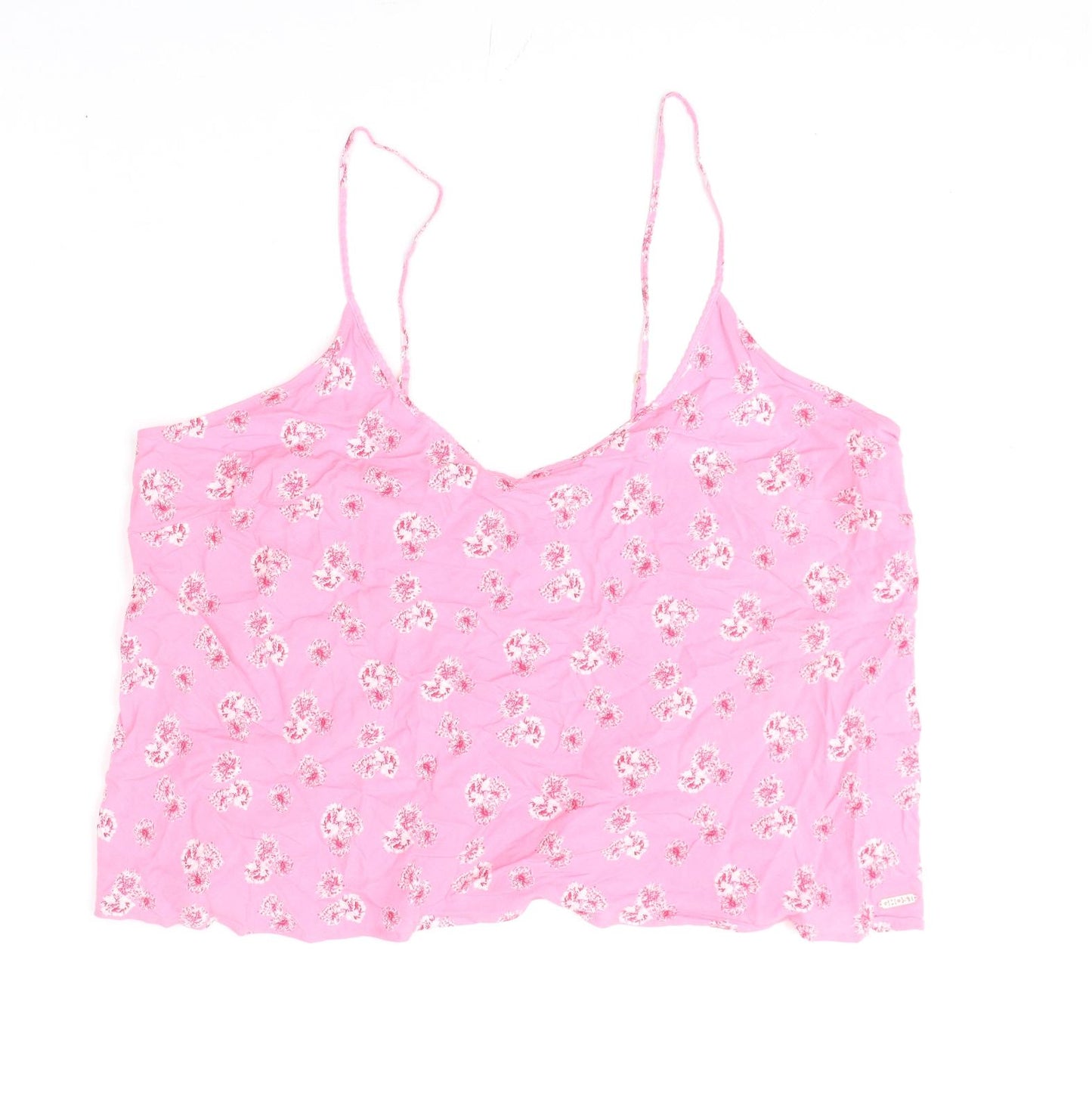 Marks and Spencer Womens Pink Floral Viscose Cami Pyjama Top Size 20 - Ghost