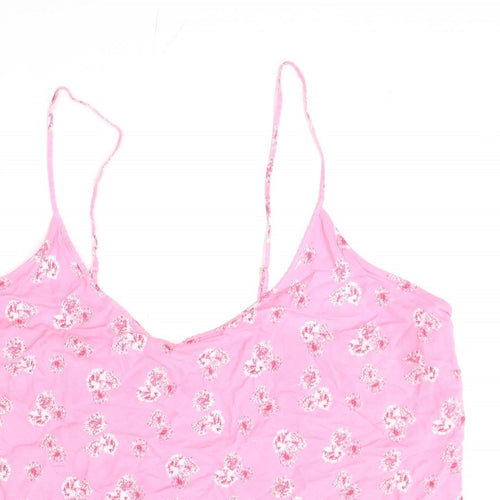 Marks and Spencer Womens Pink Floral Viscose Cami Pyjama Top Size 20 - Ghost