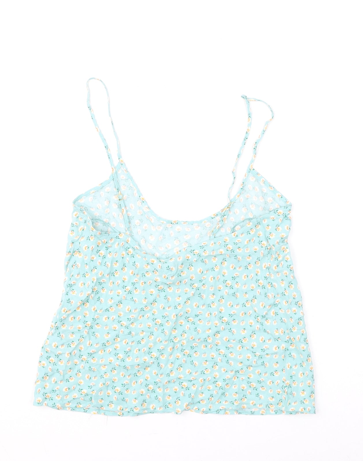 Marks and Spencer Womens Blue Floral Viscose Cami Pyjama Top Size 8 - Ghost