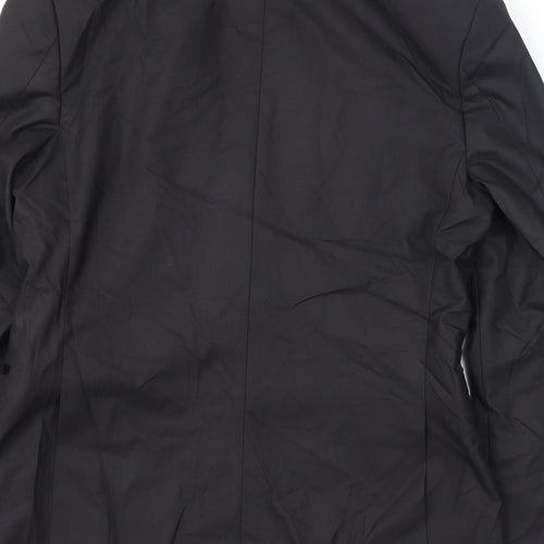 Marks and Spencer Mens Black Polyester Jacket Blazer Size 36 Regular