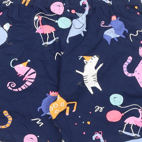 Marks and Spencer Boys Blue Geometric 100% Cotton Sleep Shorts Size 5-6 Years Pullover - Party Animals