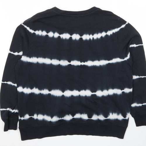 Marks and Spencer Womens Blue Striped Cotton Pullover Sweatshirt Size 18 Pullover - Tie Dye