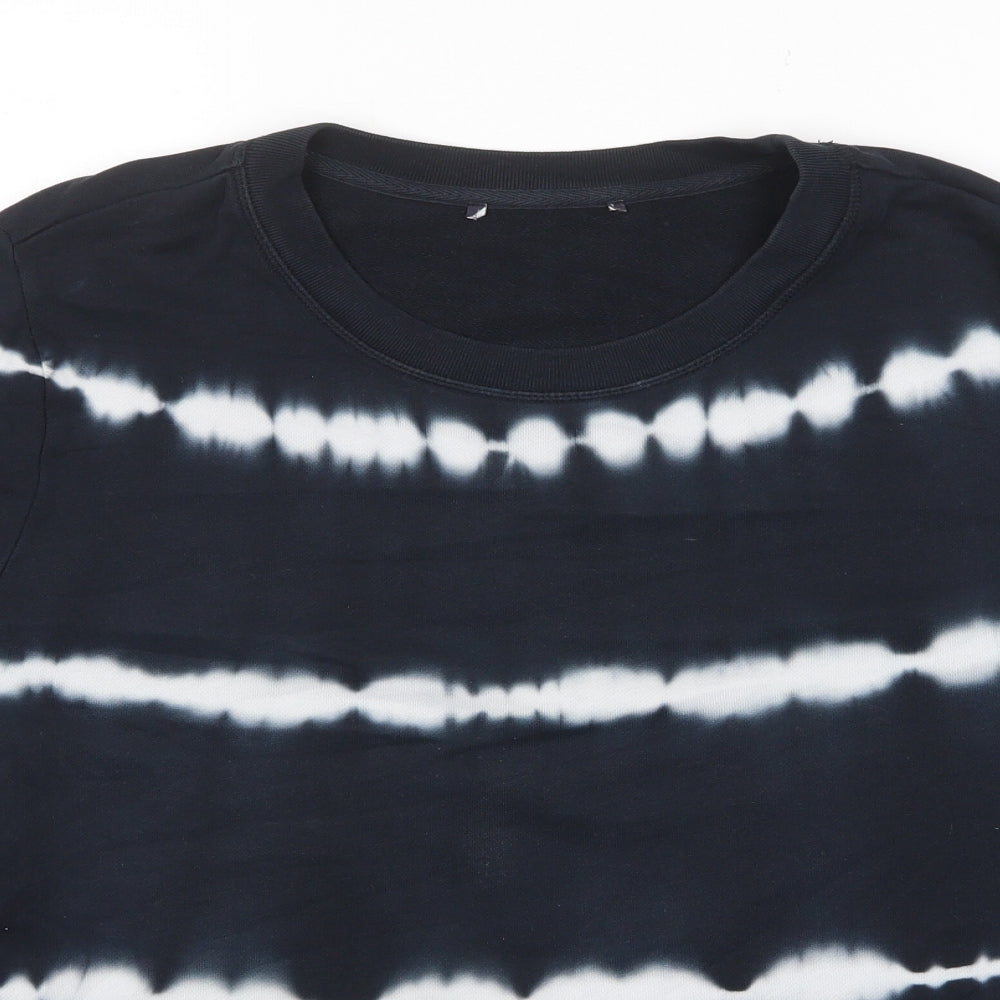 Marks and Spencer Womens Blue Striped Cotton Pullover Sweatshirt Size 18 Pullover - Tie Dye