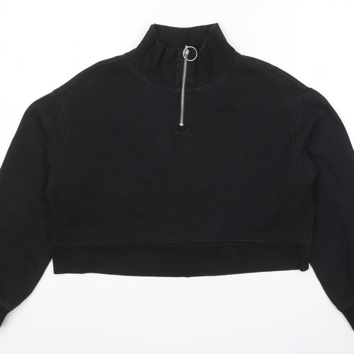 Divided by H&M Womens Black Cotton Pullover Sweatshirt Size S Pullover
