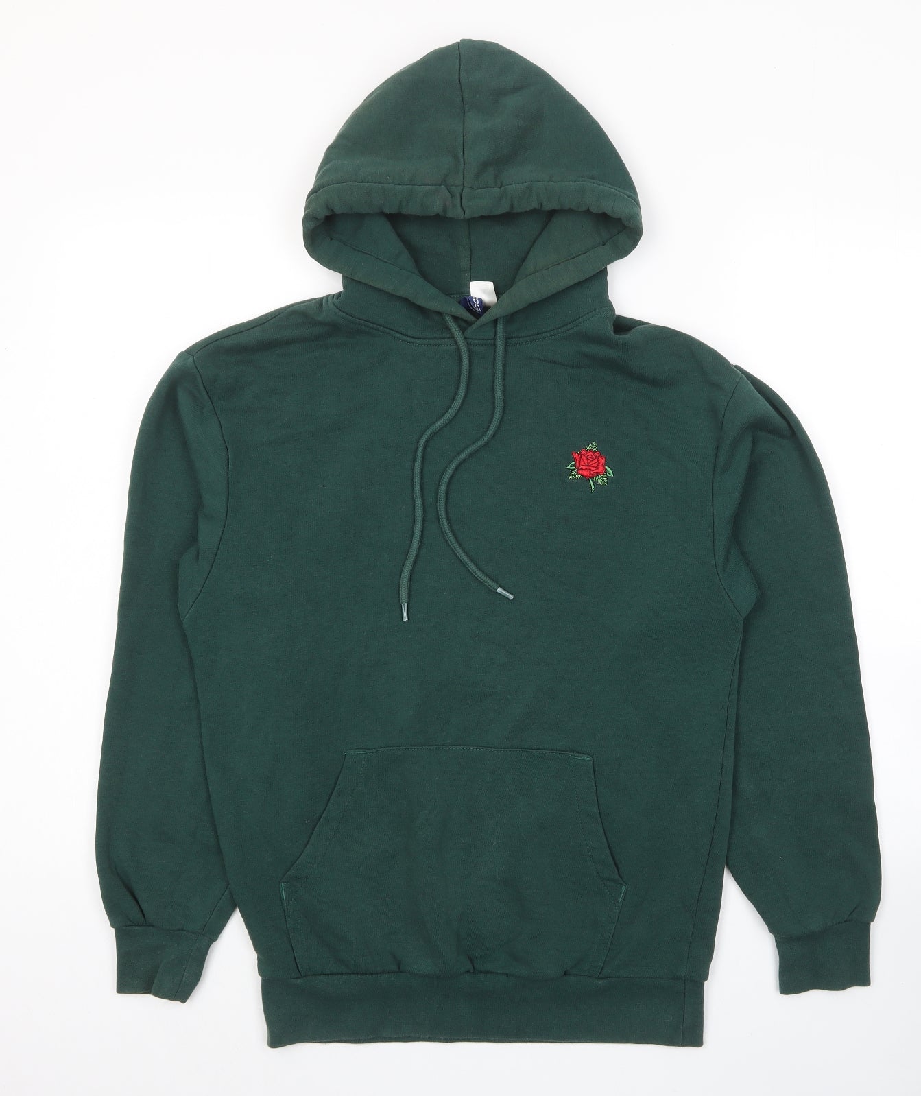 Divided by H&M Mens Green Cotton Pullover Hoodie Size XS
