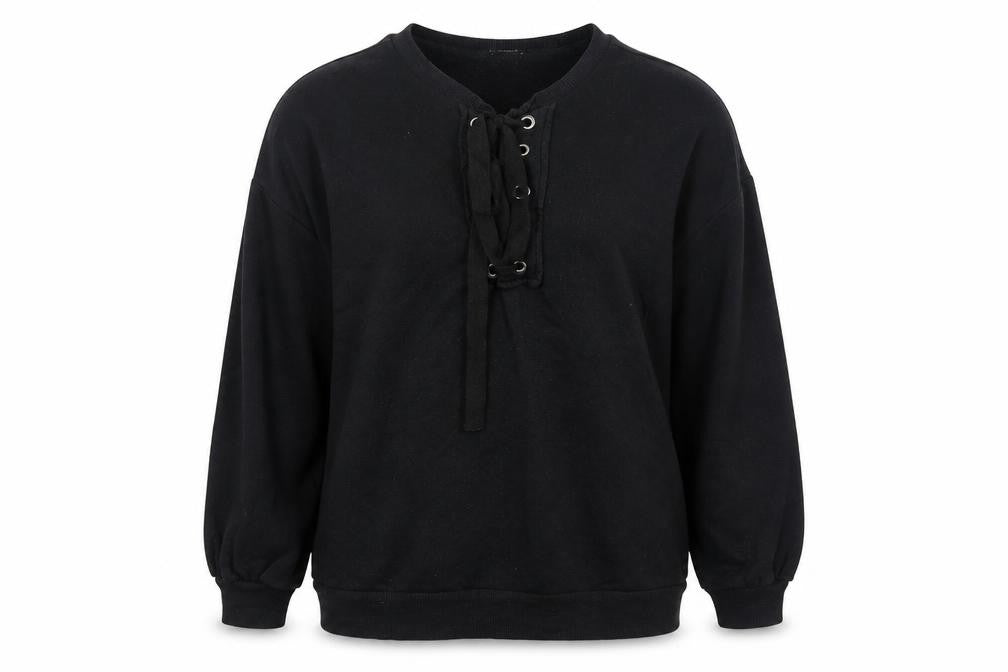 Pull&Bear Womens Black Cotton Pullover Sweatshirt Size M Pullover