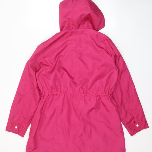 Anthology Womens Pink Rain Coat Jacket Size 16 Zip