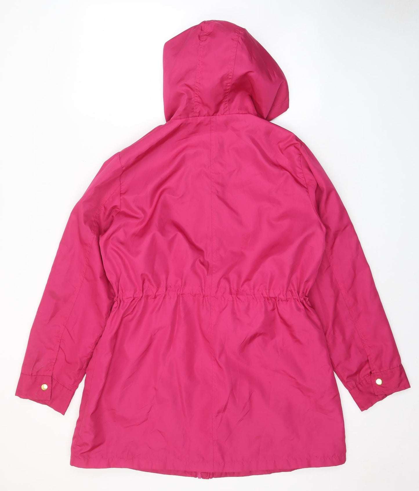 Anthology Womens Pink Rain Coat Jacket Size 16 Zip