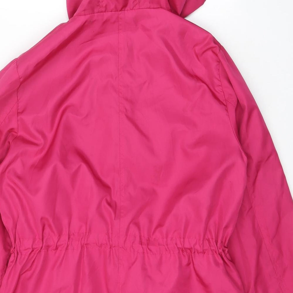 Anthology Womens Pink Rain Coat Jacket Size 16 Zip