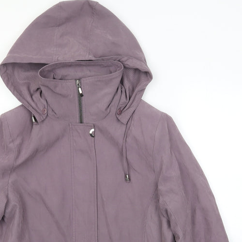 First Avenue Womens Purple Parka Jacket Size 12 Zip