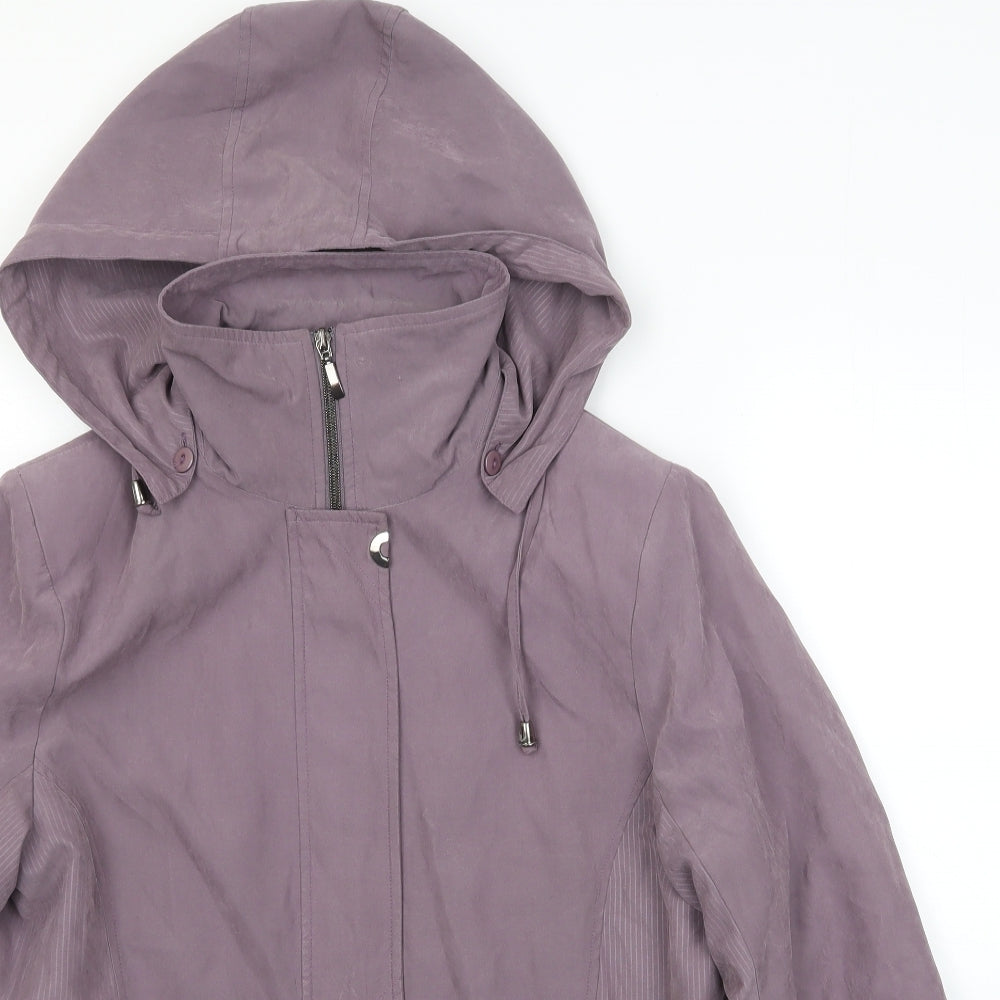 First Avenue Womens Purple Parka Jacket Size 12 Zip