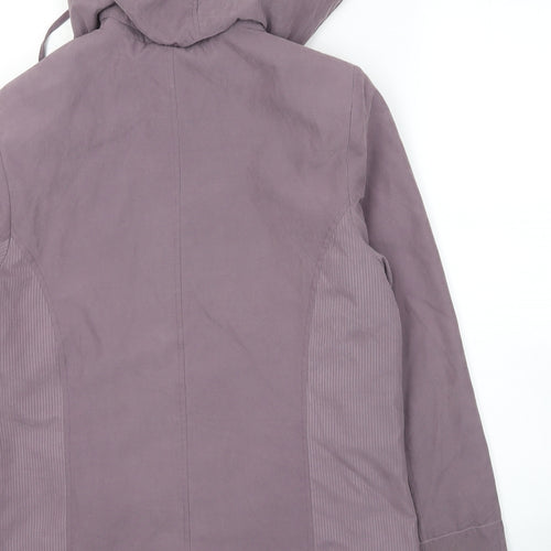 First Avenue Womens Purple Parka Jacket Size 12 Zip