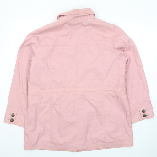 Being Casual Womens Pink Jacket Size 16 Zip