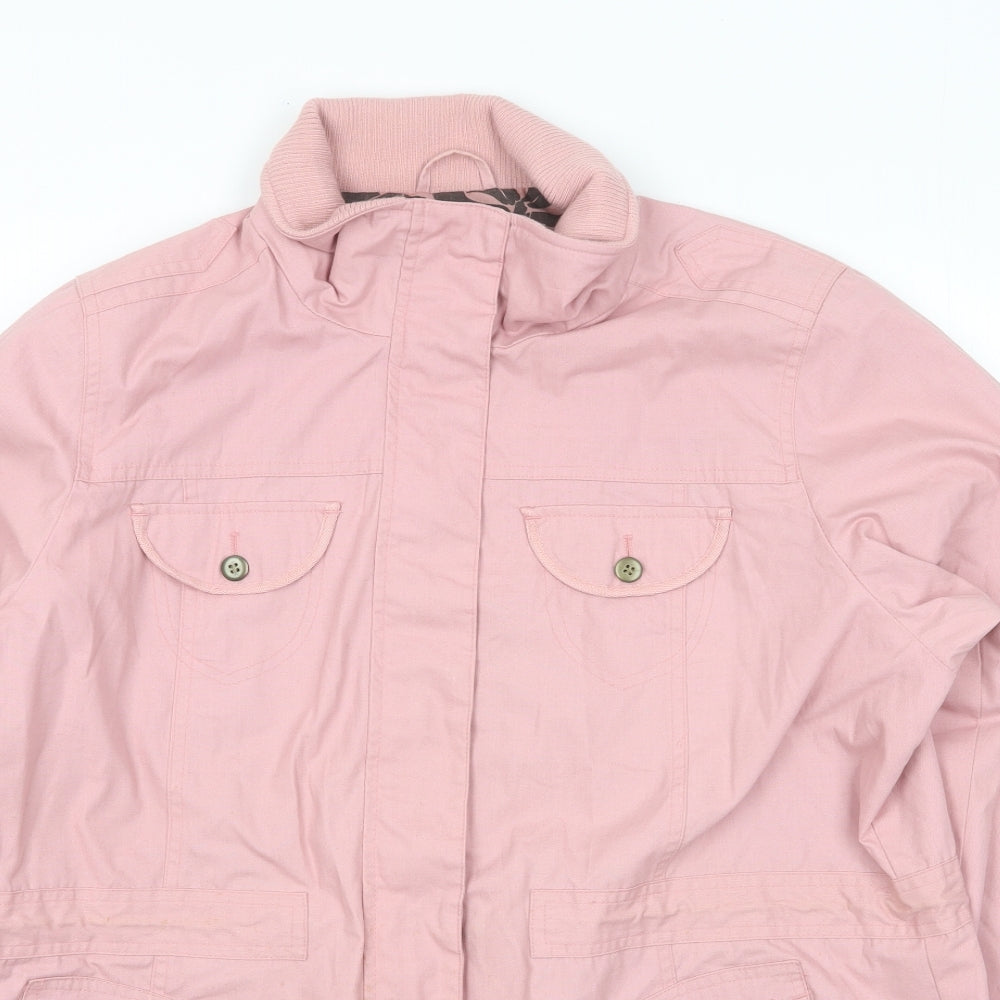 Being Casual Womens Pink Jacket Size 16 Zip