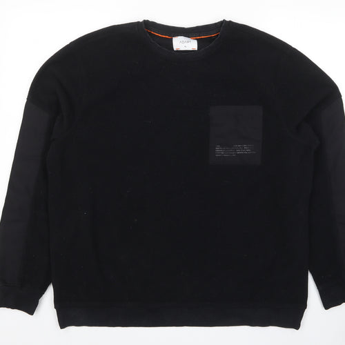 Adapt Mens Black Polyester Pullover Sweatshirt Size XL