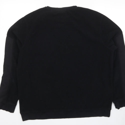 Adapt Mens Black Polyester Pullover Sweatshirt Size XL