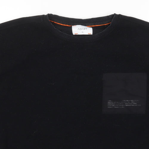 Adapt Mens Black Polyester Pullover Sweatshirt Size XL