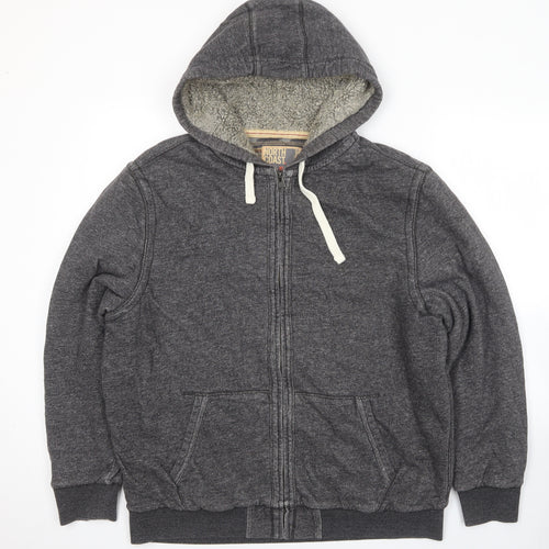 North Coast Mens Grey Cotton Pullover Hoodie Size XL
