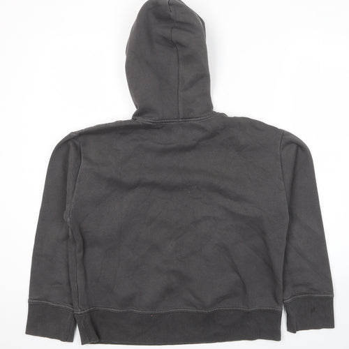 Zara Womens Grey Cotton Pullover Hoodie Size S Pullover
