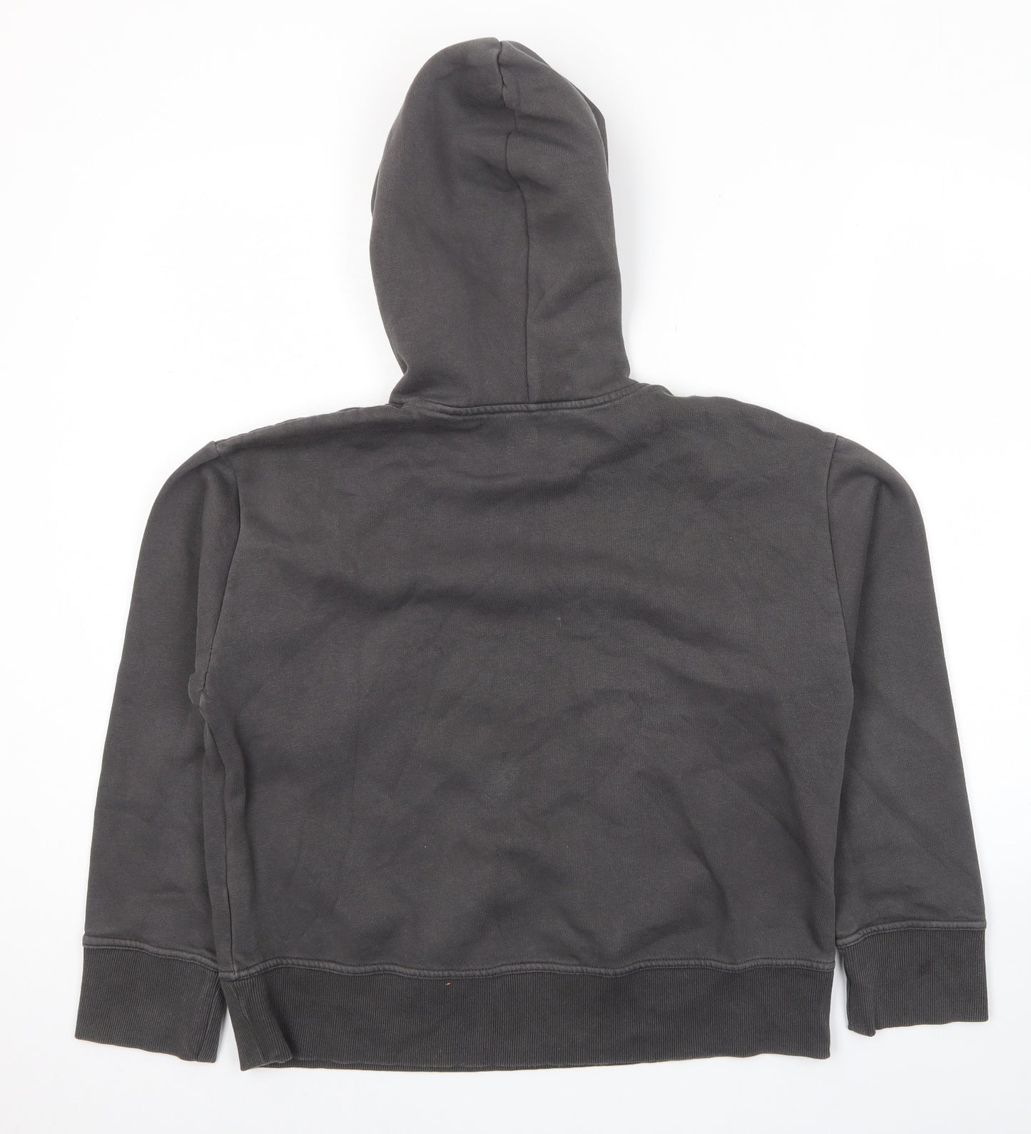 Zara Womens Grey Cotton Pullover Hoodie Size S Pullover