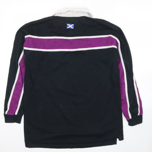 Rugby Nations Mens Beige Colourblock Cotton Polo Size XL Collared Pullover - Scotland