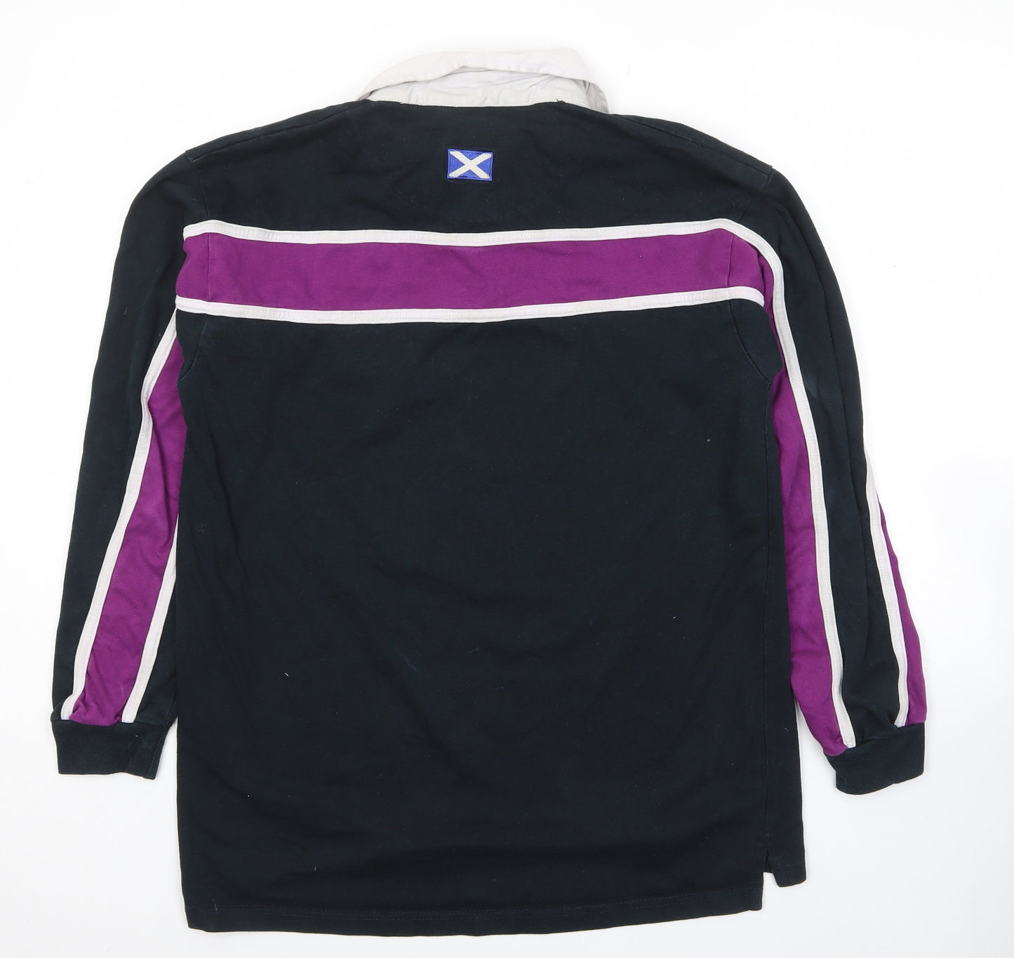 Rugby Nations Mens Beige Colourblock Cotton Polo Size XL Collared Pullover - Scotland