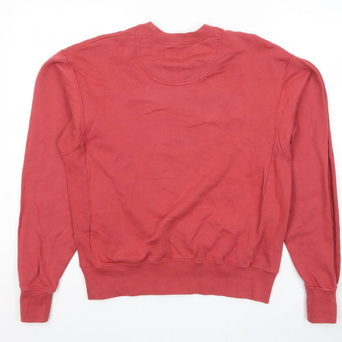 7 Days Active Mens Red Cotton Pullover Sweatshirt Size XS - Logo