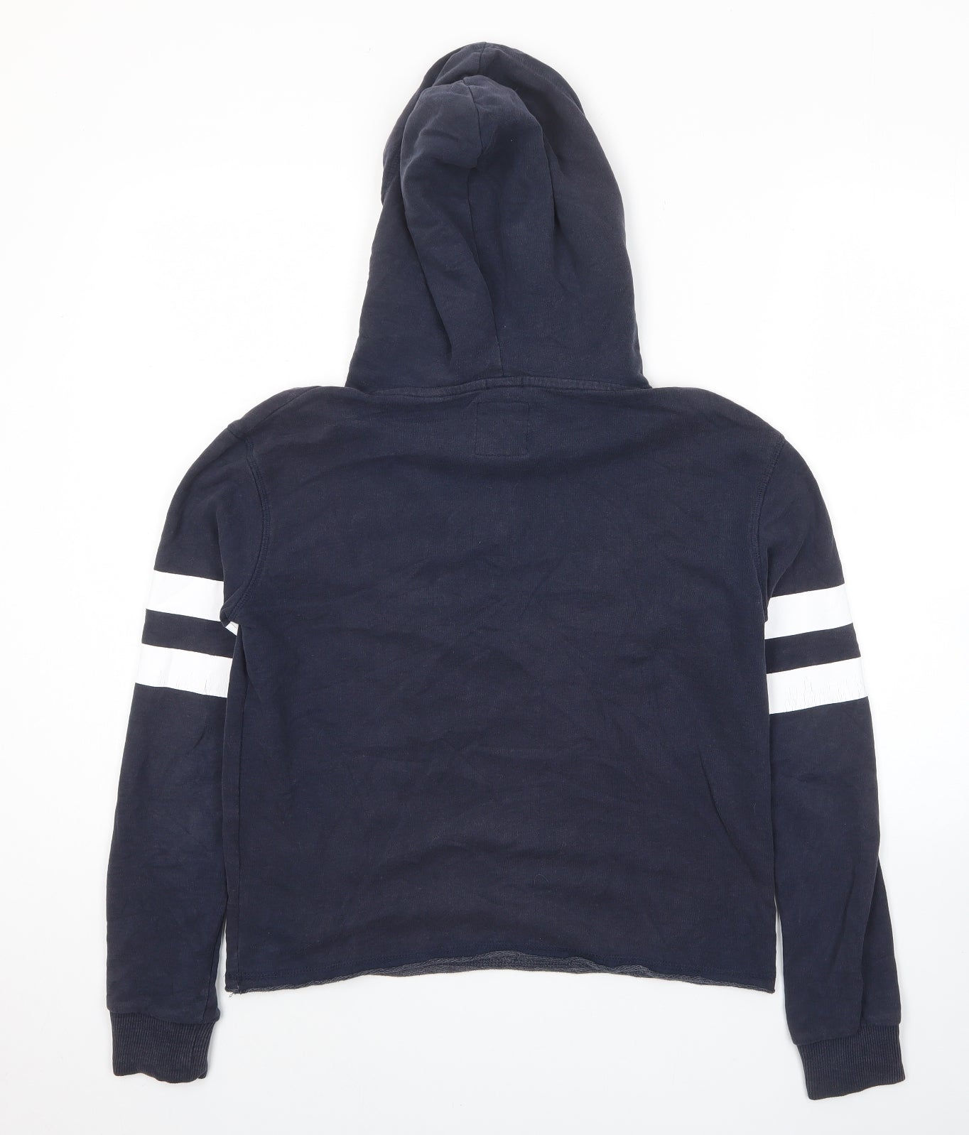 Superdry Womens Blue Cotton Pullover Hoodie Size 2XS Pullover - Brooklyn Logo