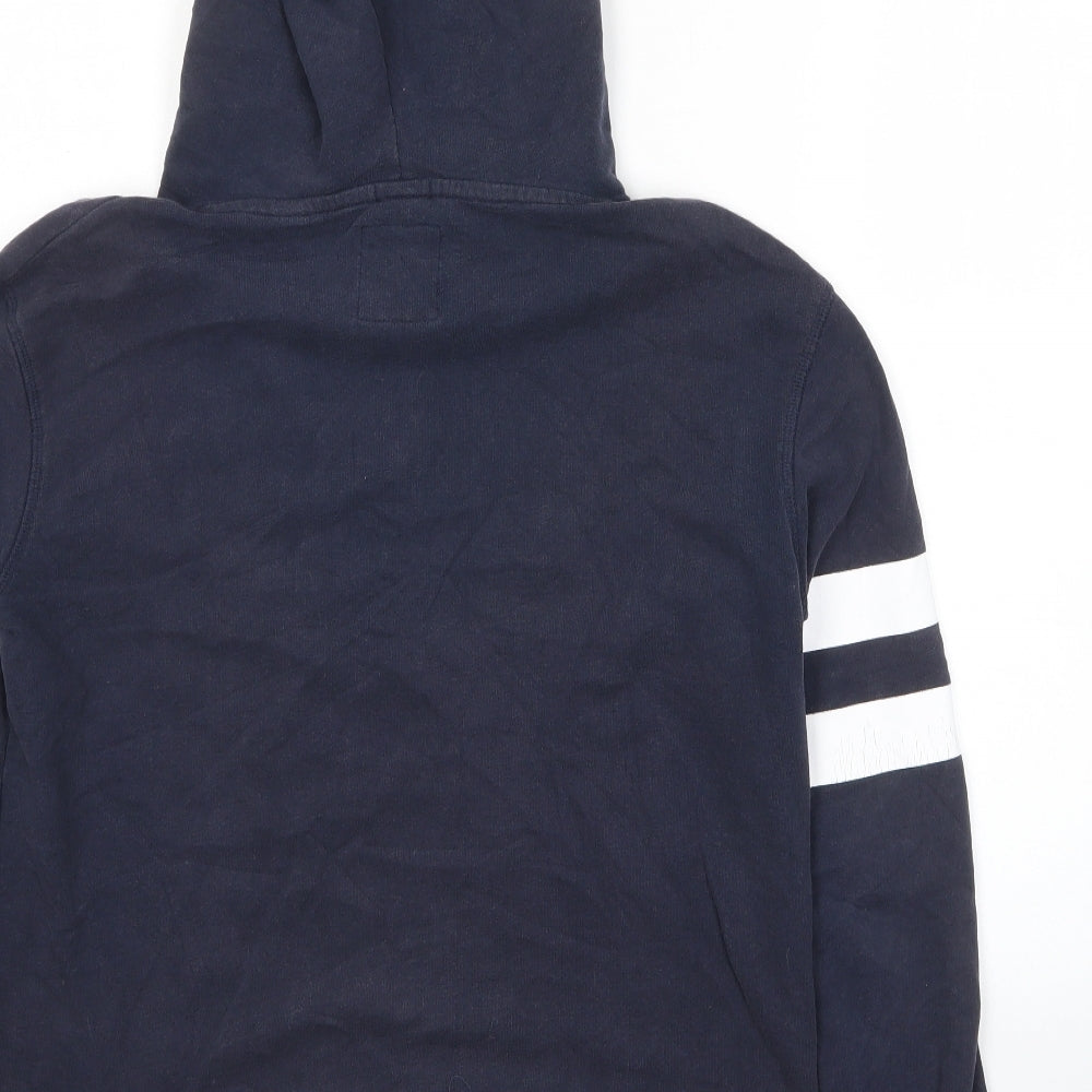 Superdry Womens Blue Cotton Pullover Hoodie Size 2XS Pullover - Brooklyn Logo