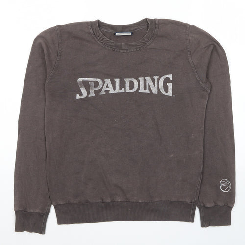 Zara Womens Brown Cotton Pullover Sweatshirt Size S Pullover - Spalding