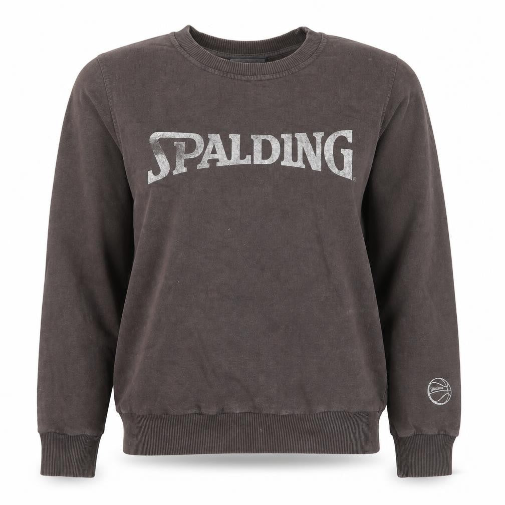 Front view of Zara women’s brown cotton pullover sweatshirt, size S, pullover - spalding