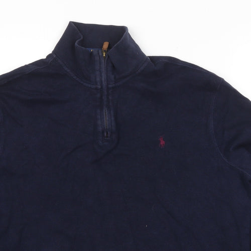 Polo Ralph Lauren Mens Blue Cotton Pullover Sweatshirt Size L