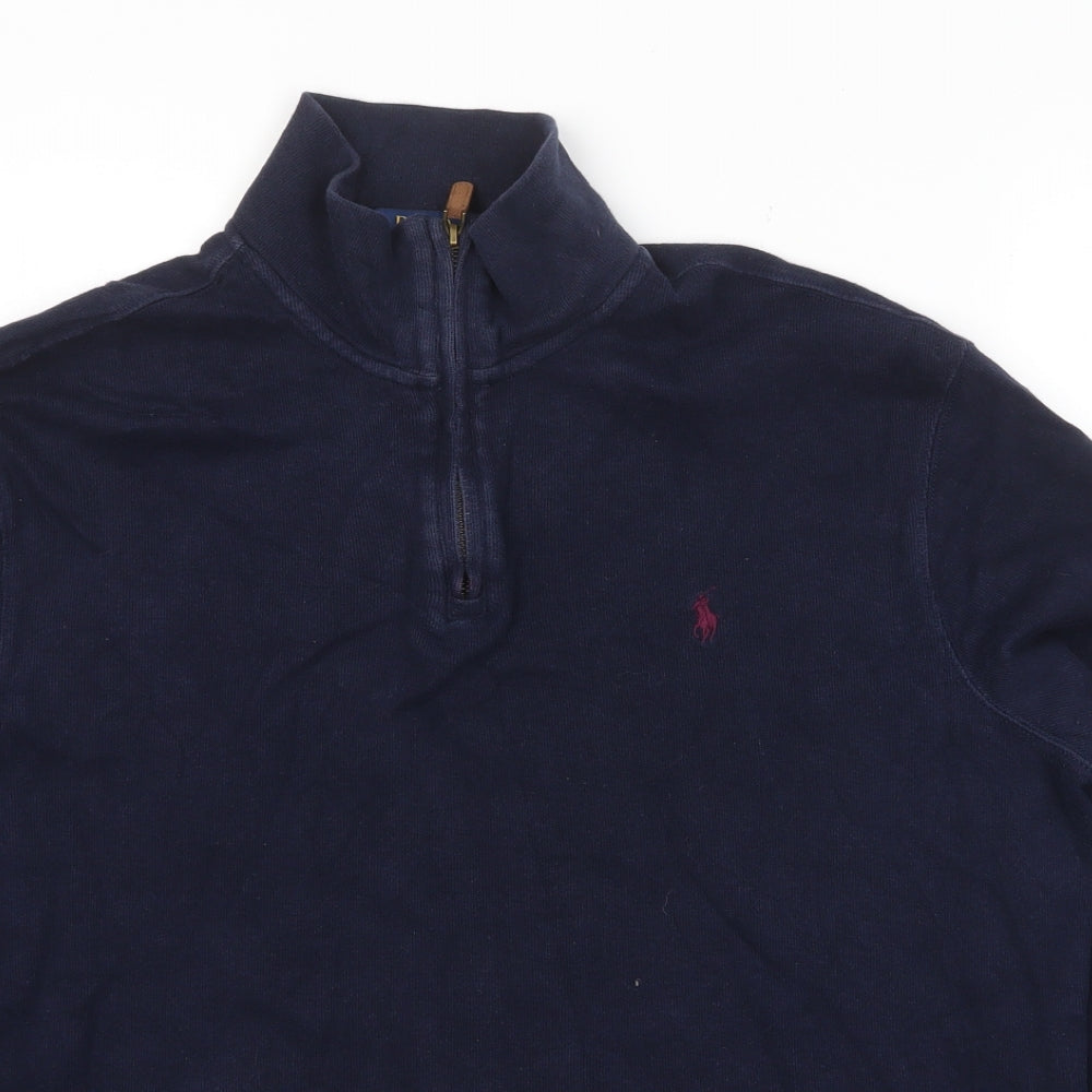 Polo Ralph Lauren Mens Blue Cotton Pullover Sweatshirt Size L