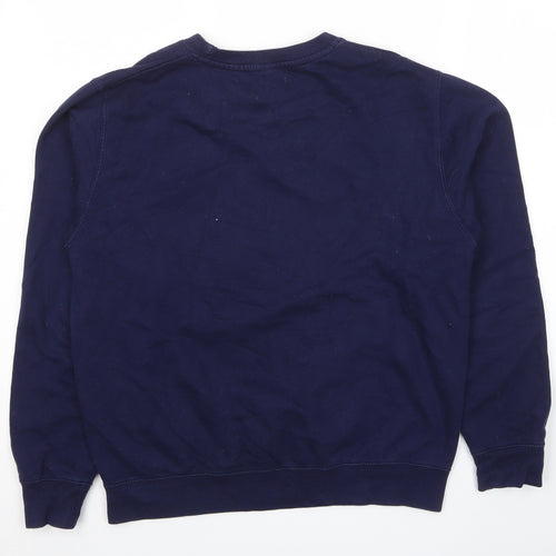 JustHoods Mens Blue Cotton Pullover Sweatshirt Size M - Ape Vs Ape