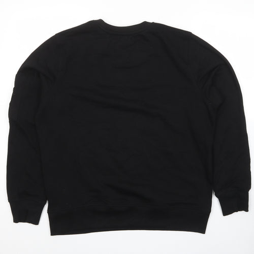 Brave Soul Womens Black Cotton Pullover Sweatshirt Size XL Pullover