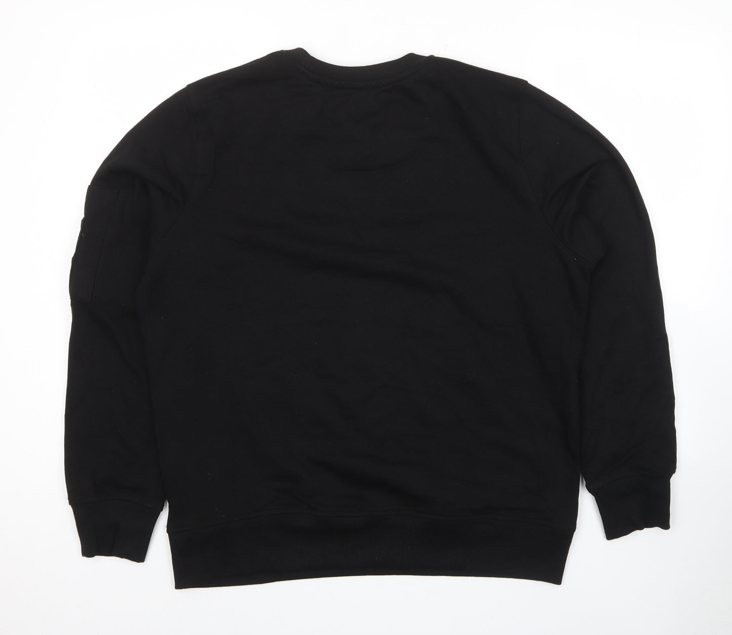 Brave Soul Womens Black Cotton Pullover Sweatshirt Size XL Pullover