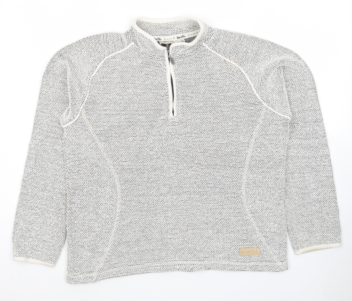 Weird Fish Womens Grey Cotton Pullover Sweatshirt Size XL Pullover