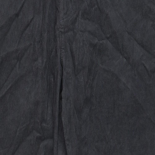Marks and Spencer Mens Grey Cotton Trousers Size 42 in L31 in Regular Zip