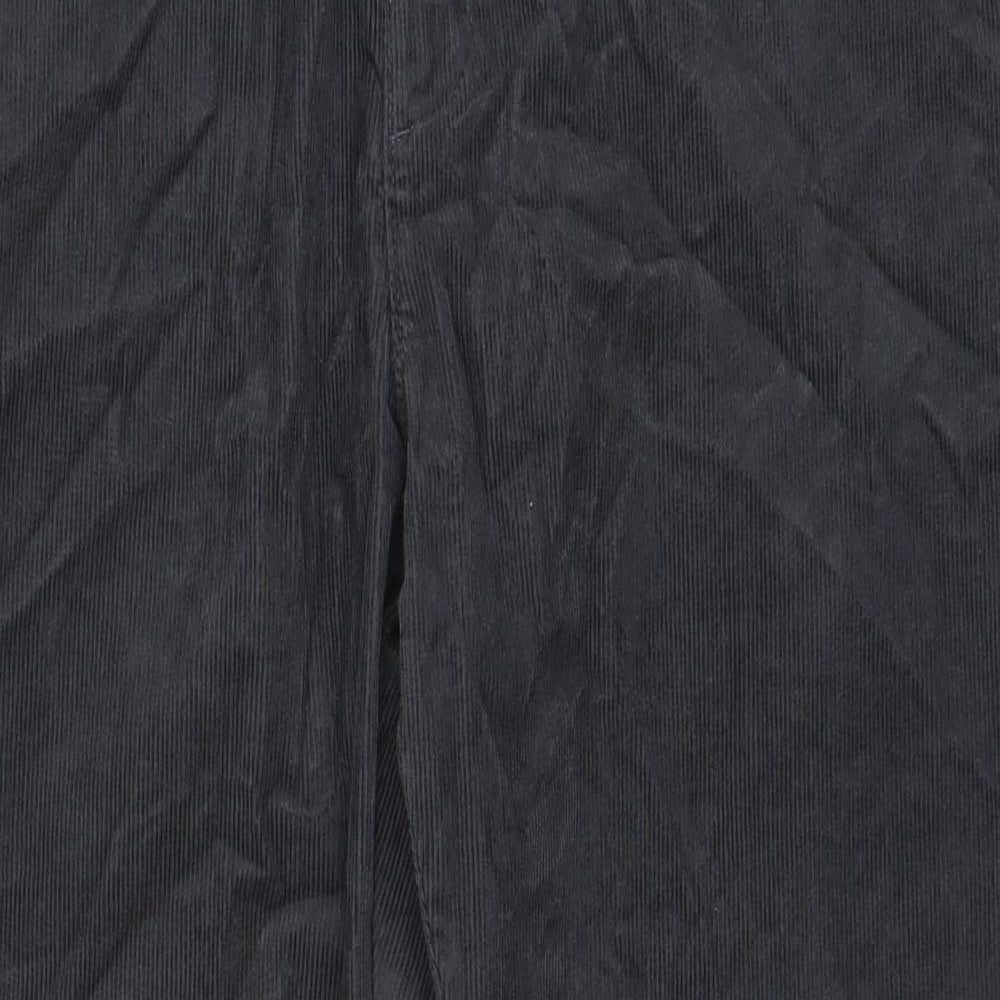 Marks and Spencer Mens Grey Cotton Trousers Size 42 in L31 in Regular Zip