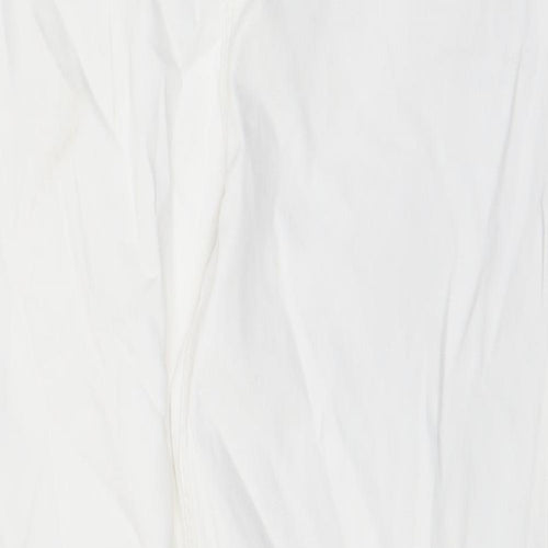 Marks and Spencer Womens White Polyester Straight Jeans Size 18 L32 in Regular Zip