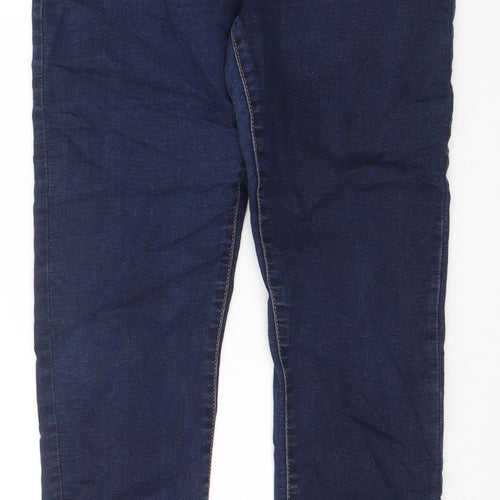 Denim & Co. Womens Blue Cotton Skinny Jeans Size 14 L28 in Regular Zip