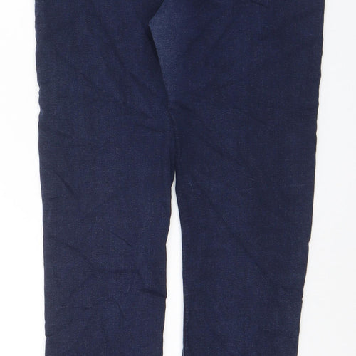 Denim & Co. Womens Blue Cotton Skinny Jeans Size 14 L28 in Regular Zip